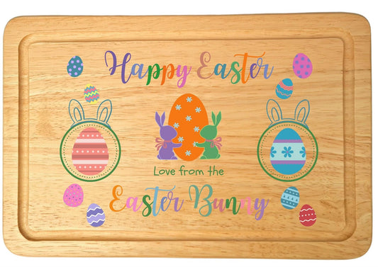Second Ave Easter Bunny Treat Board Wooden Serving Platter Novelty Easter Gift Idea
