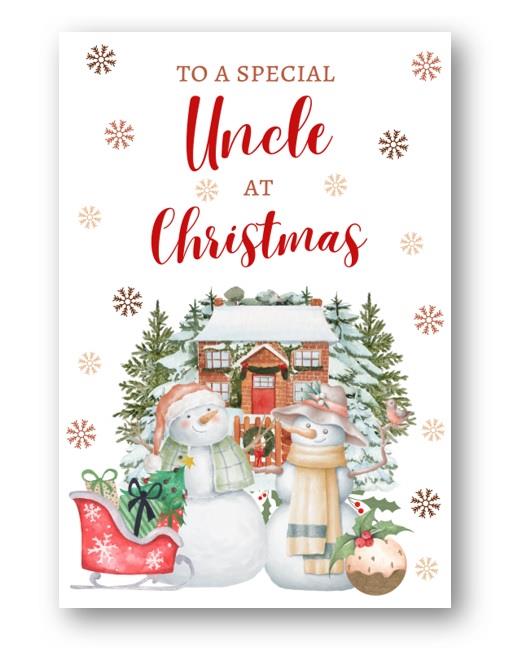 Second Ave Uncle Christmas Snowmen Winter Xmas Holiday Festive Greetings Card
