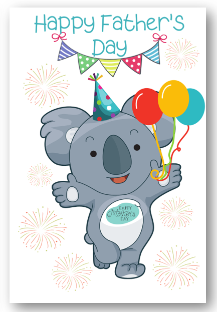Second Ave Children's Kids Koala Bear Father's Day Card For Him