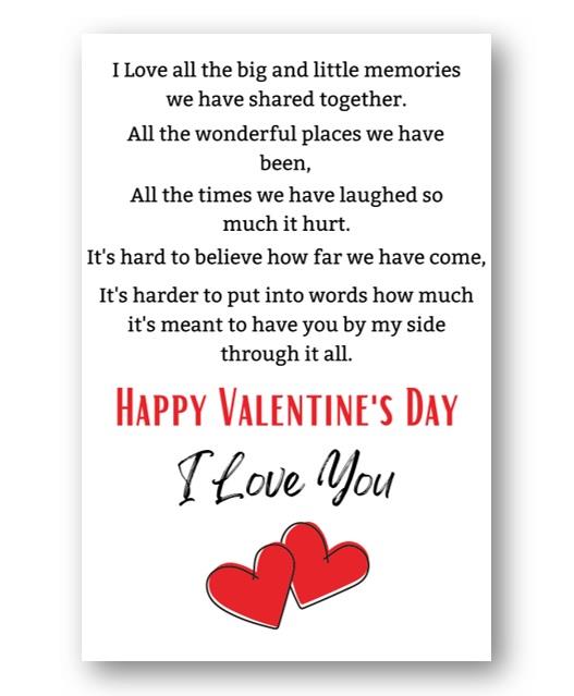 Second Ave I Love You Quote Valentine Card For Him/Her Cute Romantic Valentine's Day