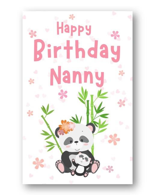 Second Ave Nanny Cute Panda Happy Birthday Card Greetings Card For Her