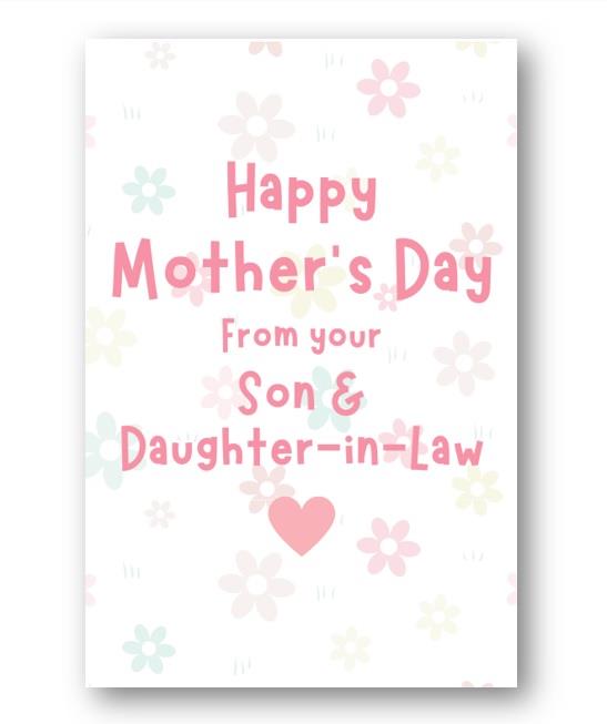 Second Ave Pink Hearts Mum Mother in Law Happy Mother's Day Card