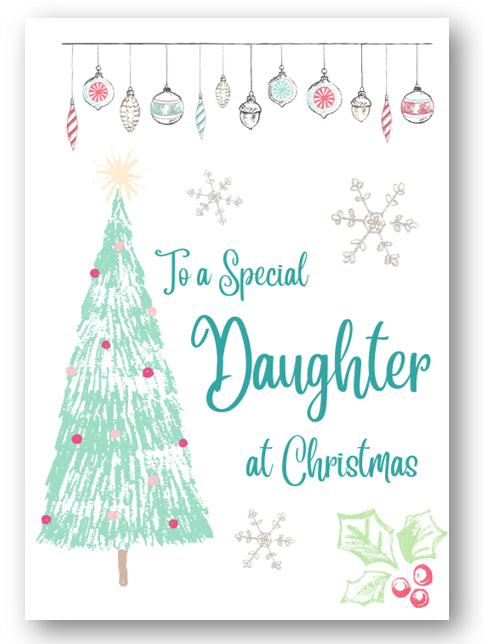 Second Ave Daughter Christmas Tree Xmas Holiday Festive Greetings Card