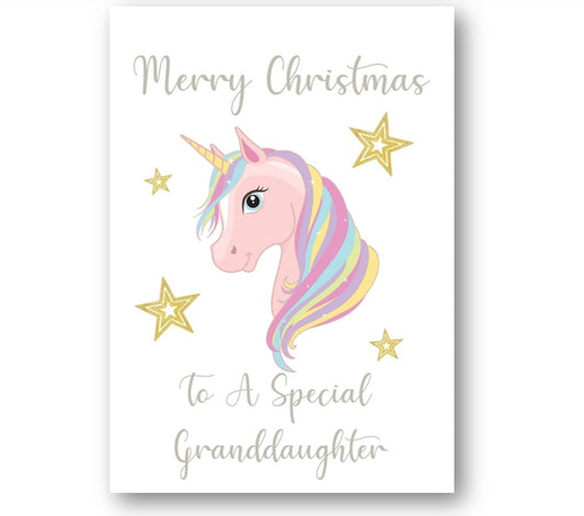Second Ave To A Special Granddaughter Children's Christmas Xmas Holiday Festive Greetings Card