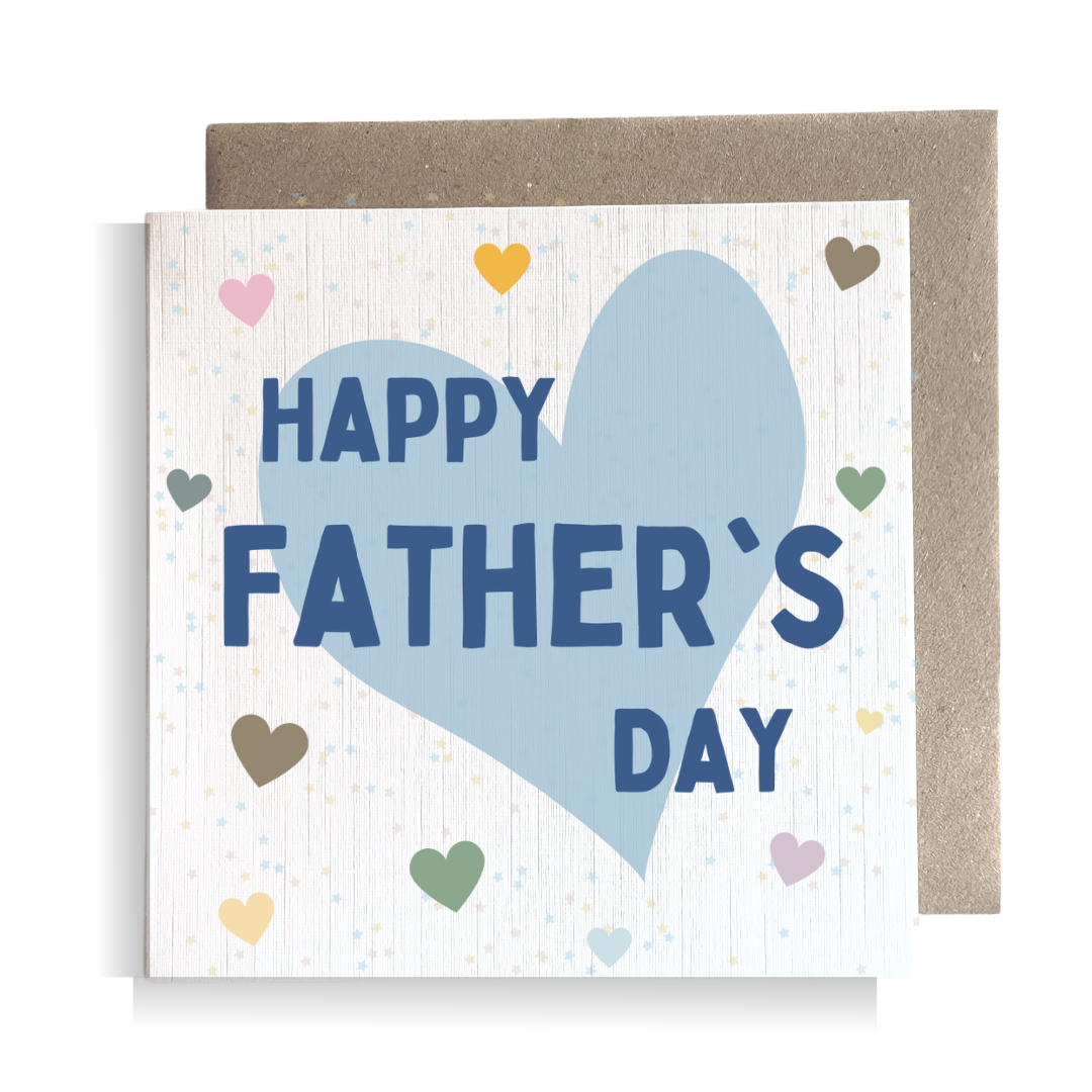 Second Ave Hearts Square Card Dad Daddy Grandad Father's Day Card