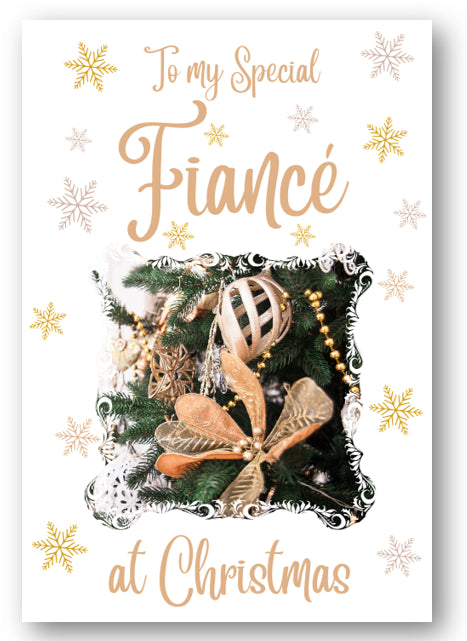 Second Ave Fiance Christmas Gold Decoration Xmas Holiday Festive Greetings Card