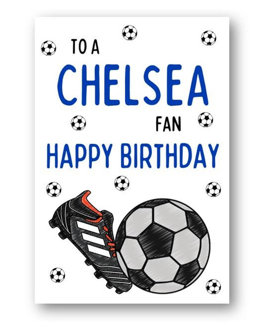 Second Ave Chelsea Football Fan Adult Children's Kids Birthday Greetings Card