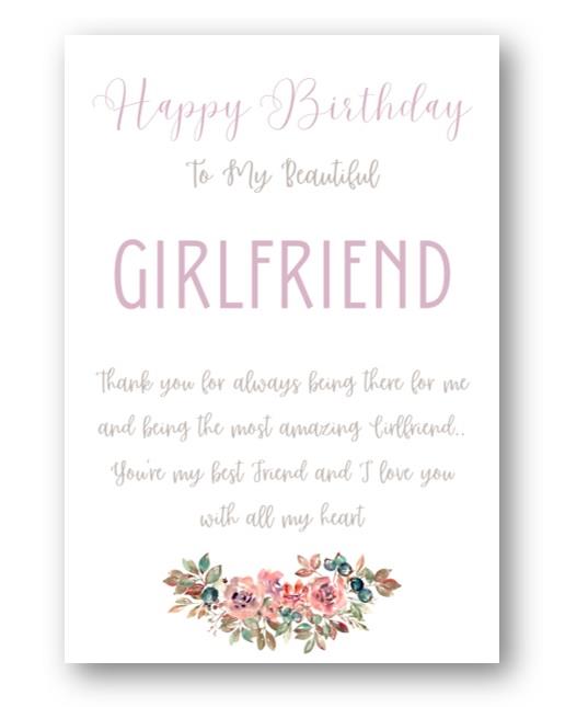 Second Ave To My Beautiful Girlfriend I Love You With All My Heart Birthday Greetings Card