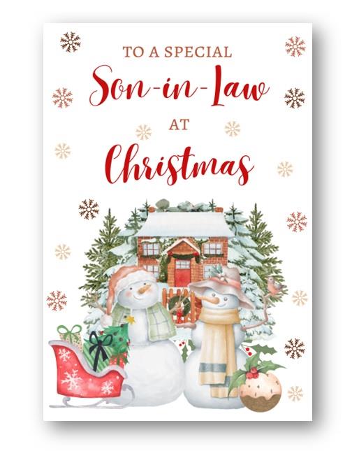 Second Ave Son-in-Law Christmas Snowmen Winter Xmas Holiday Festive Greetings Card