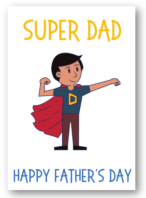 Second Ave Funny/Cute Super Hero Dad Father's Day Card For Dad