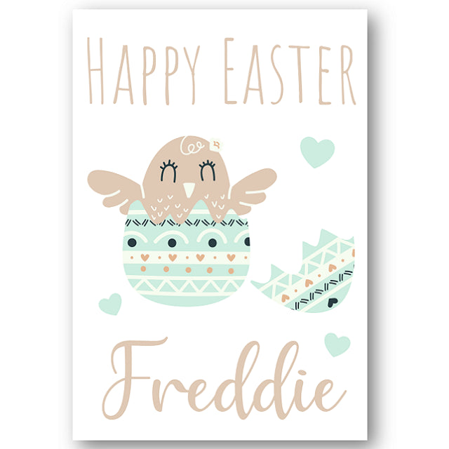 Second Ave Personalised Children's Happy Easter Card Greetings Card - Design 1