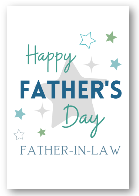 Second Ave Happy Father's Day Star Card For Father in Law