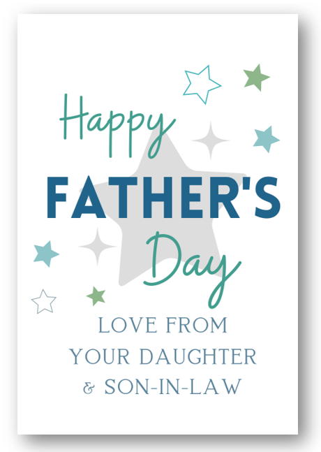 Second Ave Happy Father's Day Star Card From Your Daughter & Son in Law