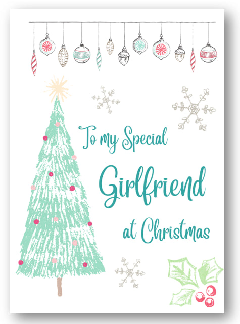 Second Ave Girlfriend Christmas Tree Xmas Holiday Festive Greetings Card