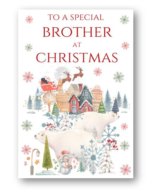 Second Ave Brother Christmas Polar Bear Xmas Holiday Festive Greetings Card