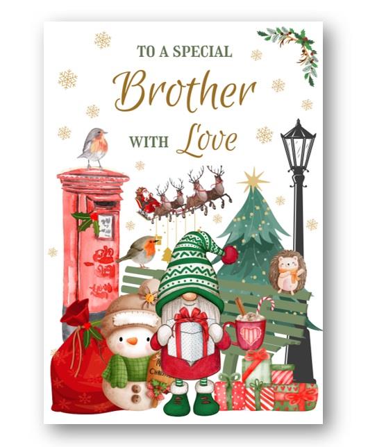 Second Ave Brother Christmas Winter Postbox Xmas Holiday Festive Greetings Card