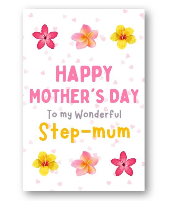 Second Ave Bright Flowers Step Mum Happy Mother's Day Card For Step Mum Mummy