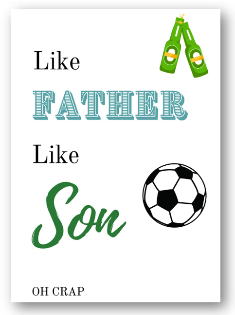 Second Ave Funny Like Father Like Son Joke Birthday Father's Day Card