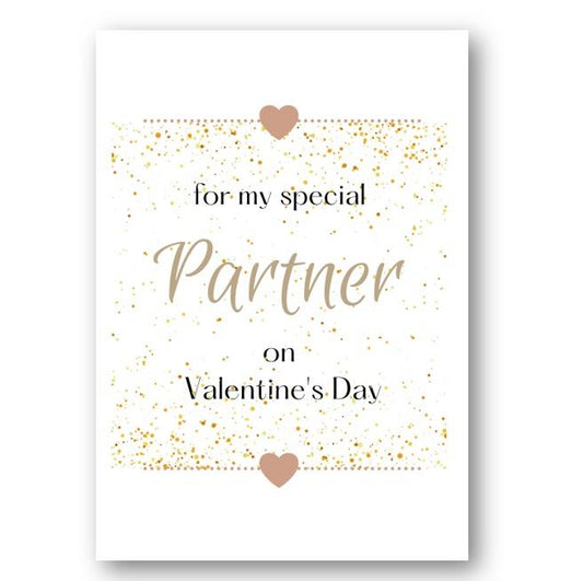 Second Ave Partner Valentine Card Cute Romantic Heart Card - Design 4