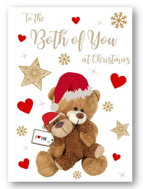 Second Ave To Both of You Bear Heart Christmas Xmas Holiday Festive Greetings Card