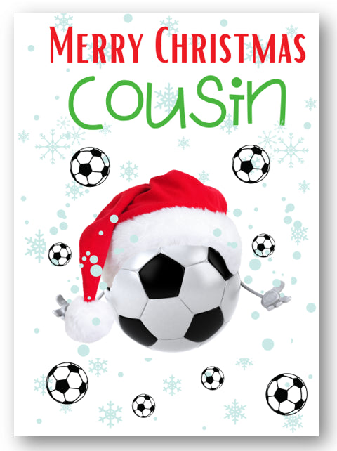 Second Ave Cousin Football Children's Kids Christmas Xmas Holiday Festive Greetings Card