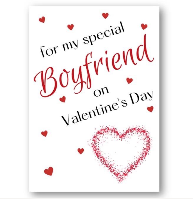 Second Ave Boyfriend Valentine Card For Him Cute Romantic Heart Card - Design 8