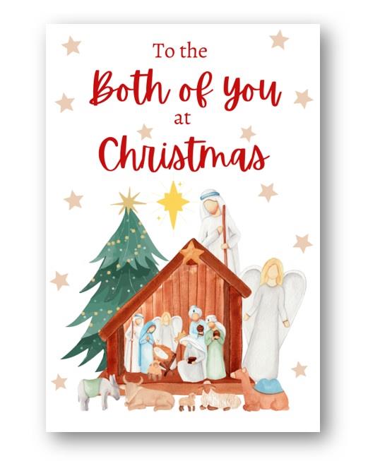 Second Ave Both of You Christmas Nativity Xmas Holiday Festive Greetings Card