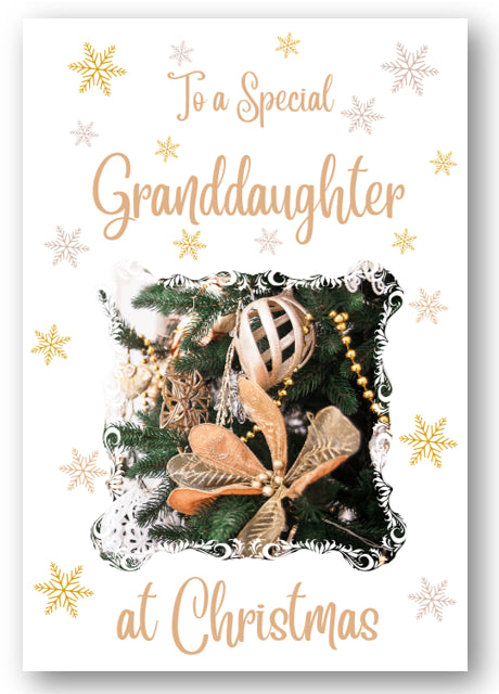 Second Ave Granddaughter Christmas Gold Decoration Xmas Holiday Festive Greetings Card