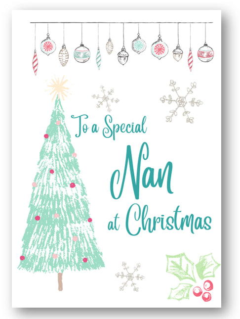 Second Ave Nan Christmas Tree Xmas Holiday Festive Greetings Card