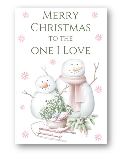 Second Ave One I Love Snowmen Christmas Xmas Holiday Festive Greetings Card