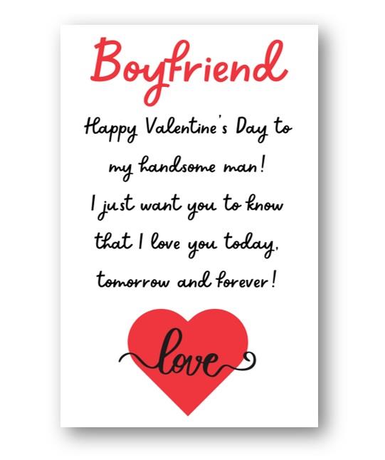 Second Ave Boyfriend Love Forever Valentine Card For Him Cute Romantic Valentine's Day