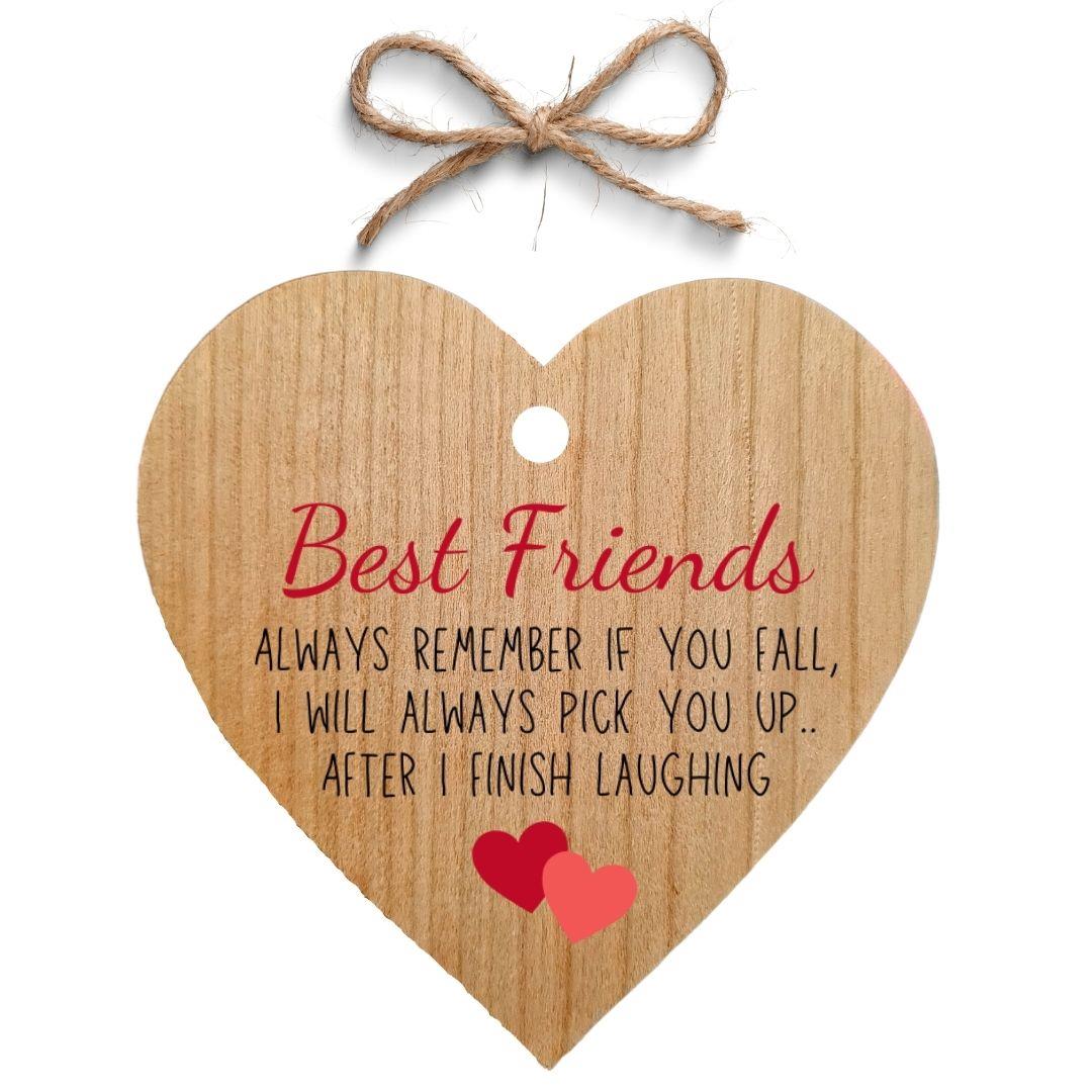 Second Ave I Will Always Love You Cherry Wood Hanging Friendship Heart Gift Plaque