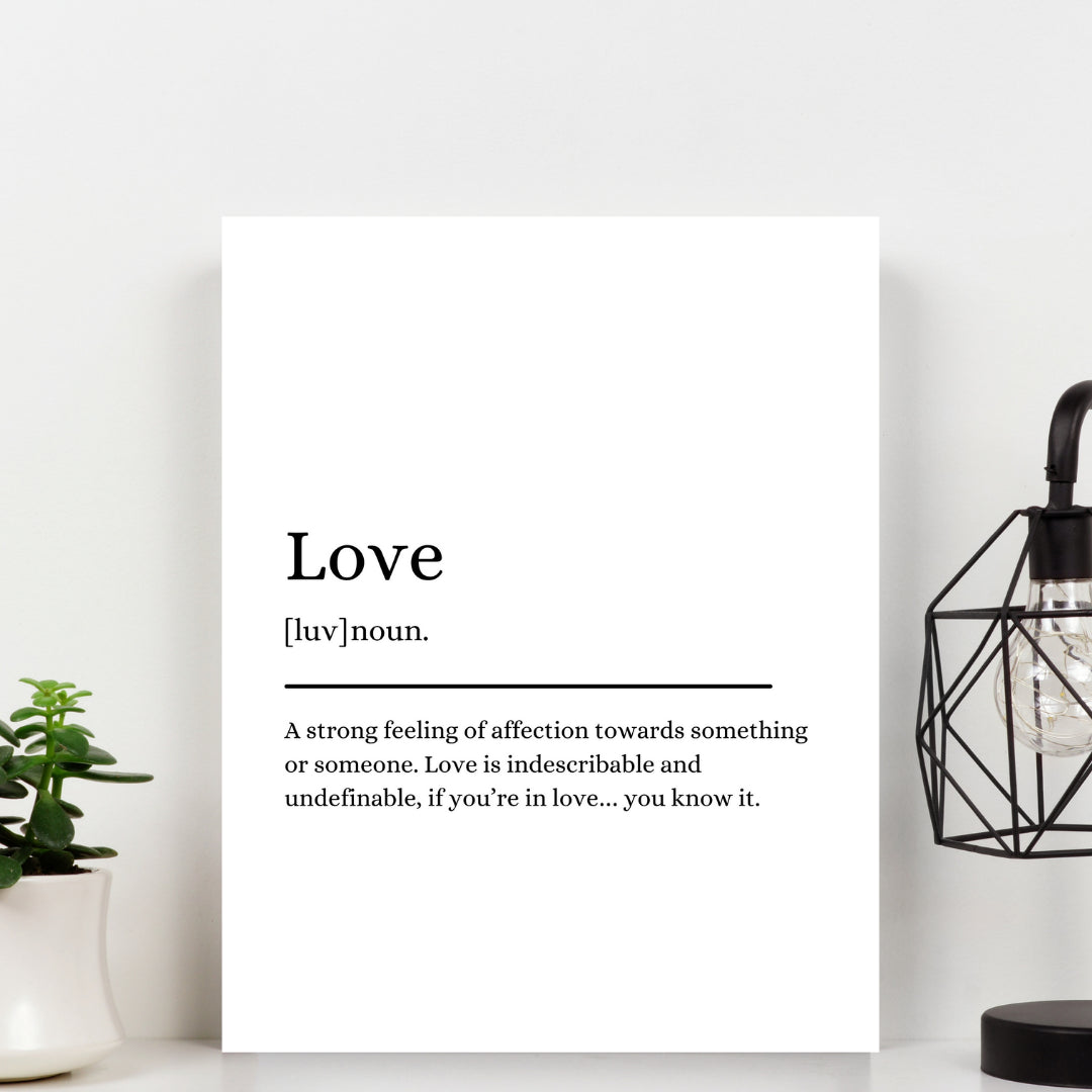 Second Ave A4 Love Definition Quote Word Wall Art Print Birthday Gift Home Decor