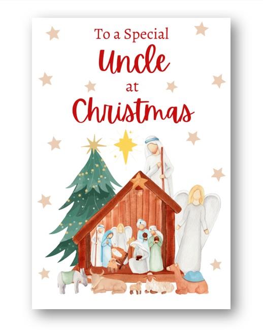 Second Ave Uncle Christmas Nativity Xmas Holiday Festive Greetings Card