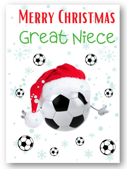 Second Ave Great Niece Football Children's Kids Christmas Xmas Holiday Festive Greetings Card