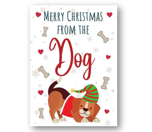 Second Ave Merry Christmas From The Dog Xmas Holiday Festive Greetings Card