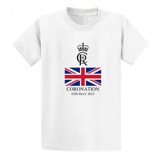 Second Ave Baby/Children's King Charles III Royal Coronation Great Britain Celebration White T-Shirt T Shirt