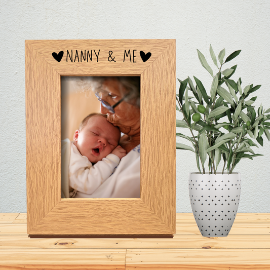 Second Ave Oak 6x4 Portrait Picture Photo Frame Nanny & Me Gift Mother's Day