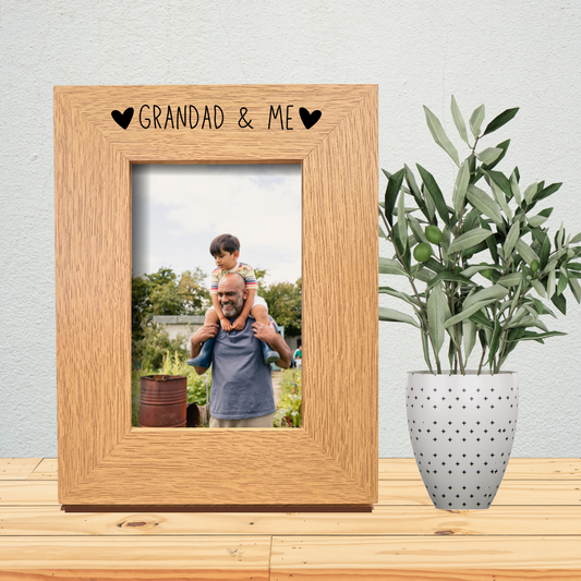 Second Ave Oak 6x4 Portrait Picture Photo Frame Grandad & Me Gift Father's Day