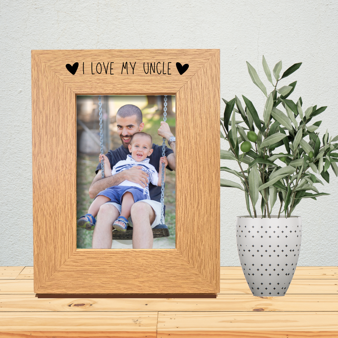 Second Ave Oak 6x4 Portrait Picture Photo Frame I Love My Uncle Gift