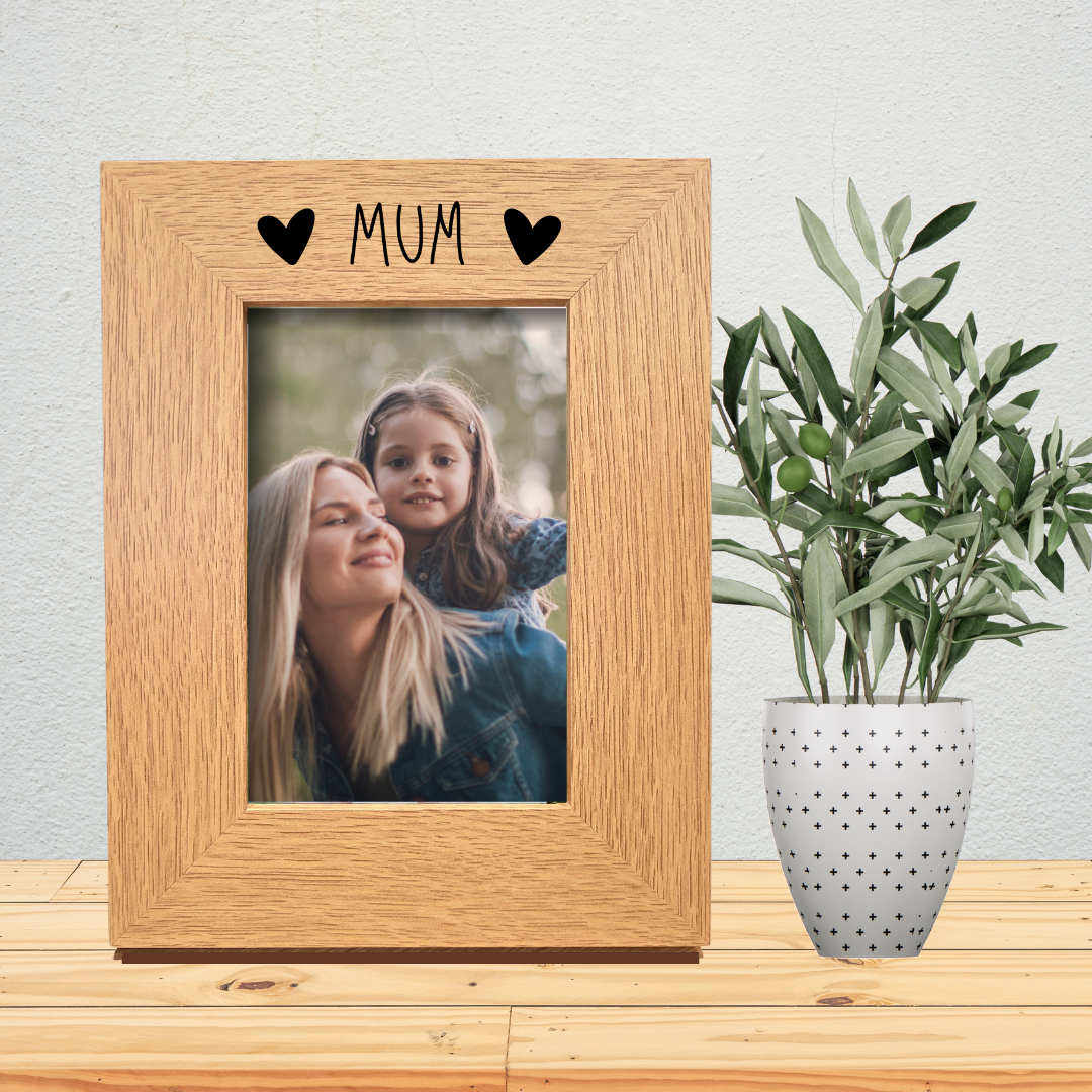 Second Ave Oak 6x4 Portrait Picture Photo Frame Mum Heart Gift Mother's Day