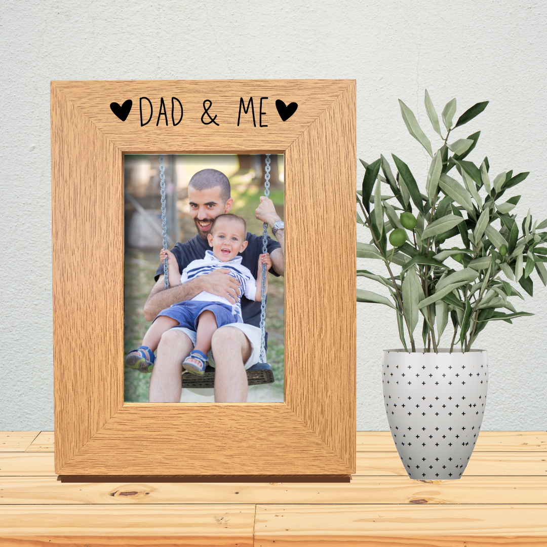 Second Ave Oak 6x4 Portrait Picture Photo Frame Dad & Me Gift Father's Day