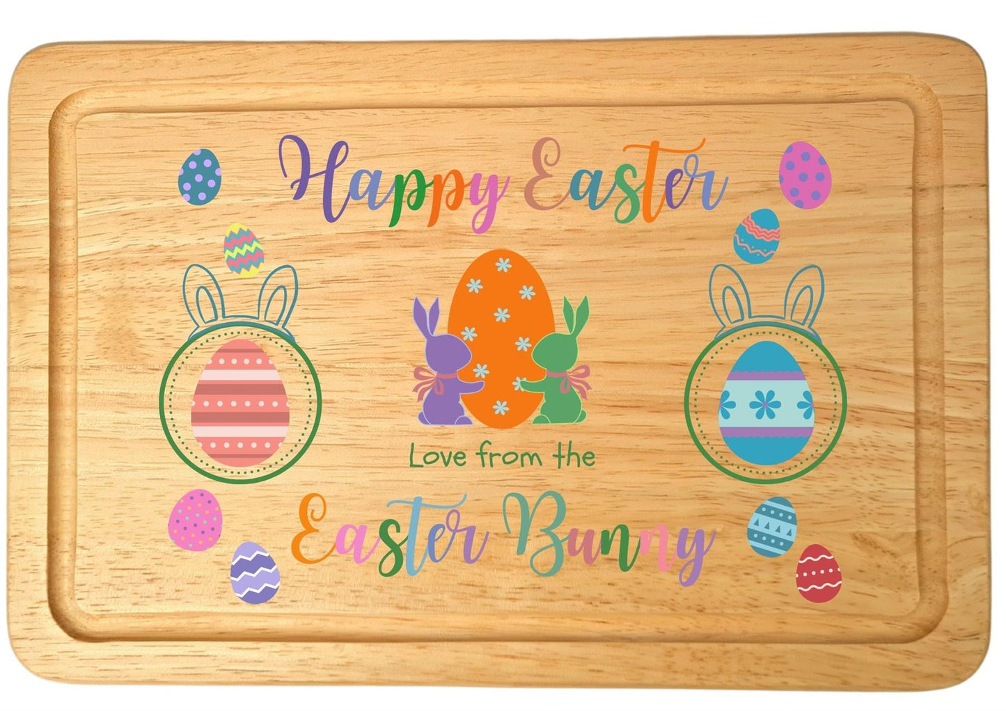 Second Ave Easter Bunny Treat Board Wooden Serving Platter Novelty Easter Gift Idea