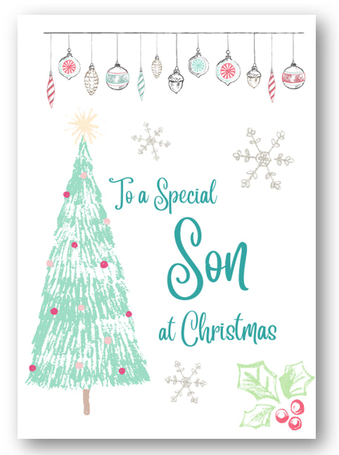 Second Ave Son Christmas Tree Xmas Holiday Festive Greetings Card