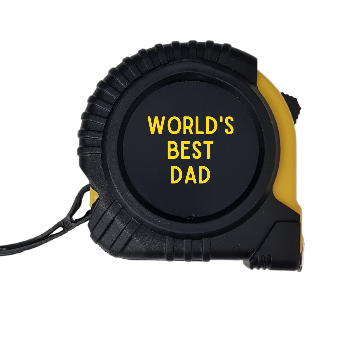 Second Ave World's Best Dad 3m/10ft Retractable Tape Measure Xmas Birthday Father's Day Gift