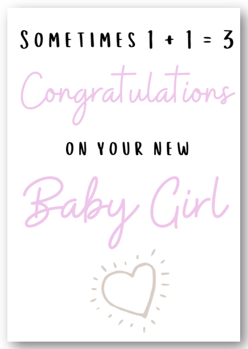 Second Ave Congratulations On Your New Baby Girl Newborn Baby Congratulations Card