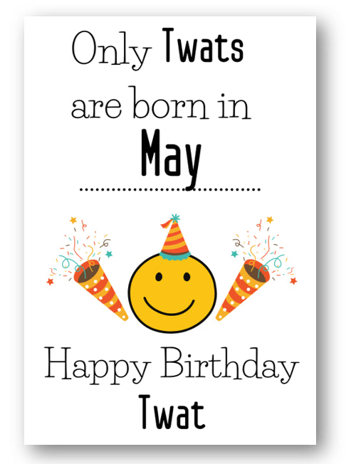 Second Ave Funny Born In May Joke Happy Birthday Card