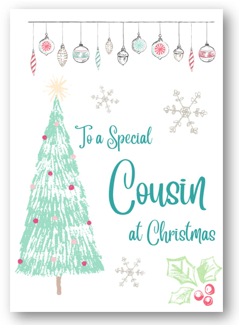 Second Ave Cousin Christmas Tree Xmas Holiday Festive Greetings Card