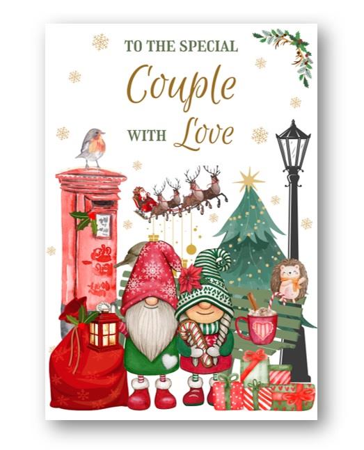 Second Ave Special Couple Christmas Winter Postbox Xmas Holiday Festive Greetings Card