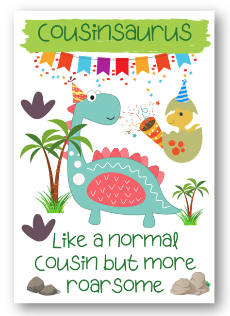 Second Ave Children's Cousinsaurus Dinosaur Cousin Happy Birthday Card